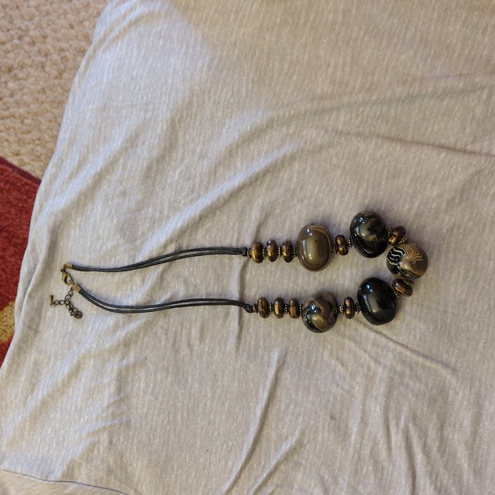 Agate Large Beaded Necklace